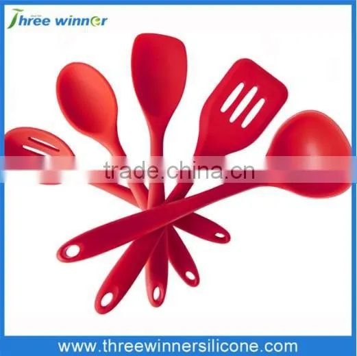 5 pieces heat resistant silicone kitchen utensil set