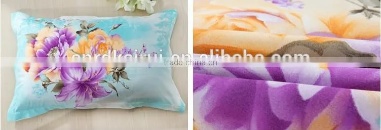 Popular Reactive printing 3d bedding set ,linen cotton queen king size/bedclothes duvet cover pillowcase rose coverlet