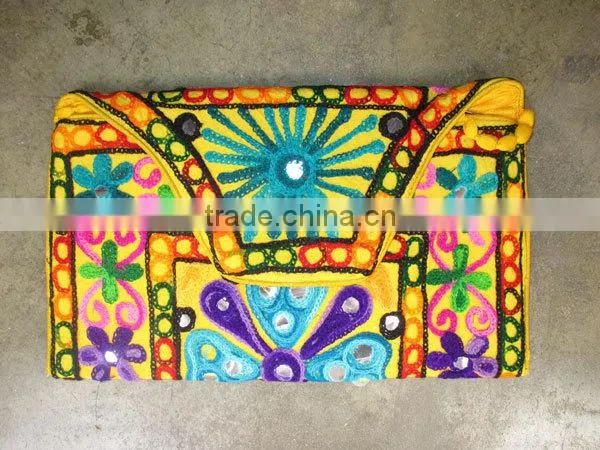 New Desing 2015 Indian Banjara Coin Clutch Bag/Vintage Banjara Bag tribal Emdroidered Hand Bag