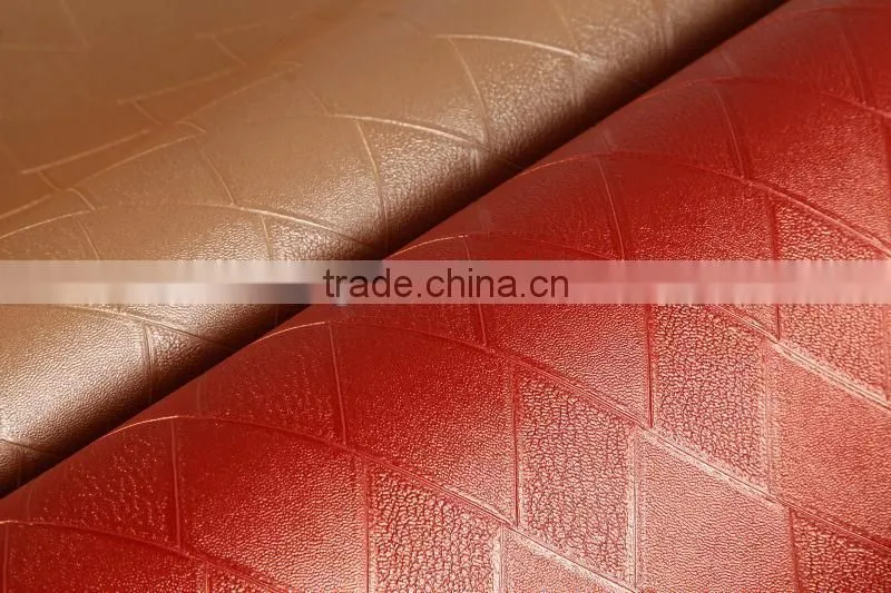 leather effect vinyl wallpaper for restaurant decoration