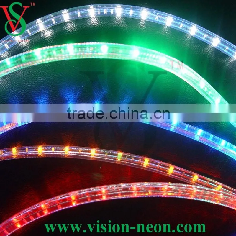 3 Wire 13mm color chasing LED rope light with 8 color effect funtions
