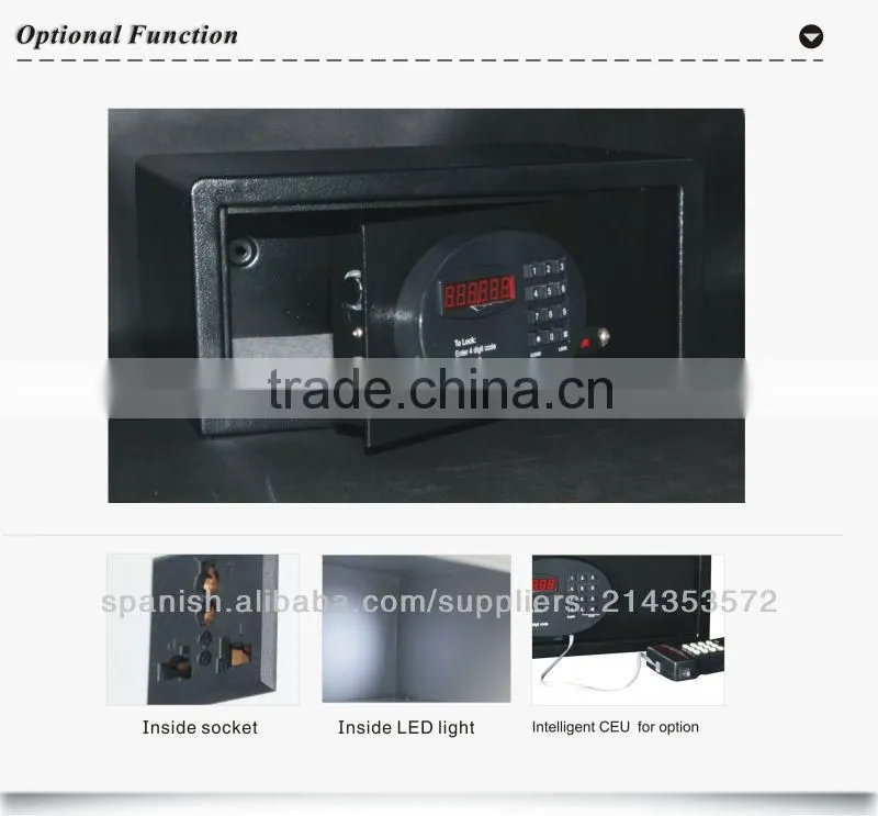 Hotel safe with digital panel and magnetic card for opening