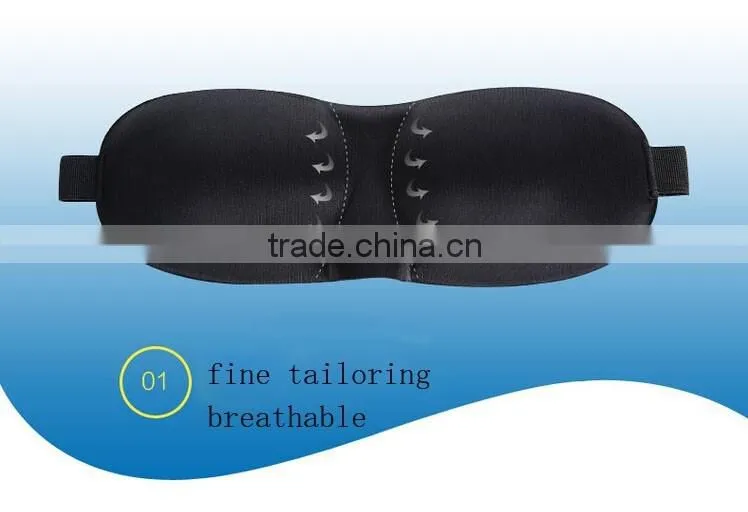 2015 Hot Selling 3D Eye Shade Adjustable Washable Blindfold Deep Eye Socket Sleeping Traveling Cover Eye Mask