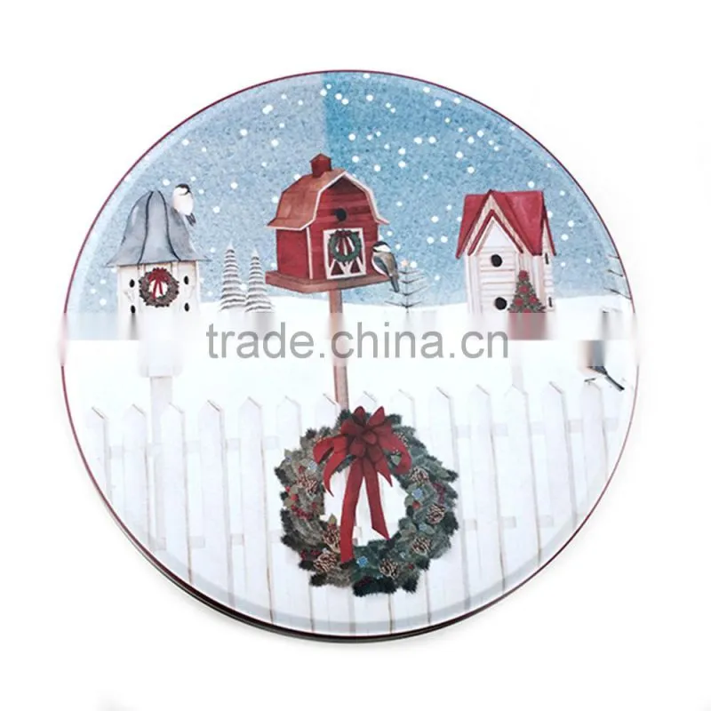 custom printing blank empty round tin box set