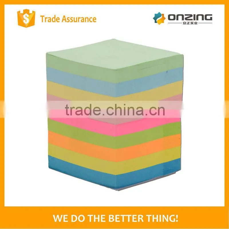 Onzing good quality standard color paper memo note cube