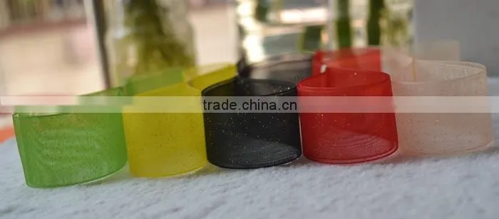 Glitter organza ribbon,mixed colors, 1" wide,DIY handmade gift wrap.200yard / roll.
