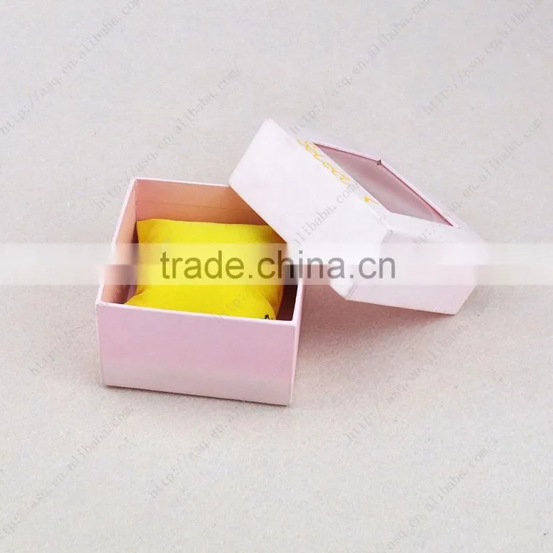 Custom cheap paper watch gift box with PVC window
