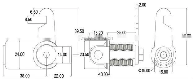 factory supply zinc alloy custom leaves turn lock tongue for the steel cabinet