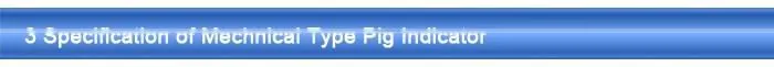 screw mechnical intrusive pig signaller detectors with remote cable