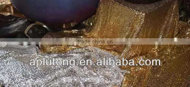 Anping Lutong mesh metal mesh sequin fabric for fabric curtain drapery