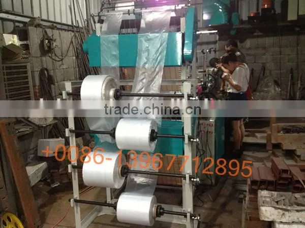 GBDE-600 Four Lines Hot Sealing Cold Cutting Automatic PE Poly Bag Making Machine