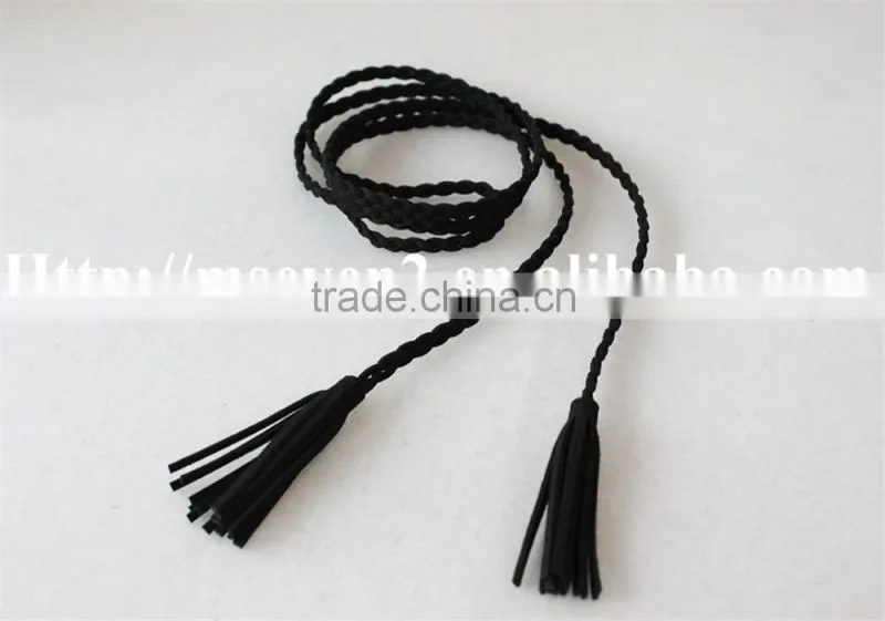customized size plastic material non-elastic tessles trim, flexible plastic trim in black for jacket