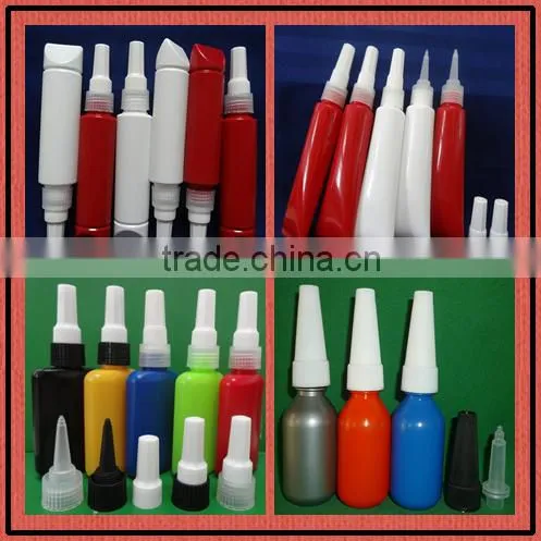 plastic wholesale cheap plastic white&wood adhensive glue bottle