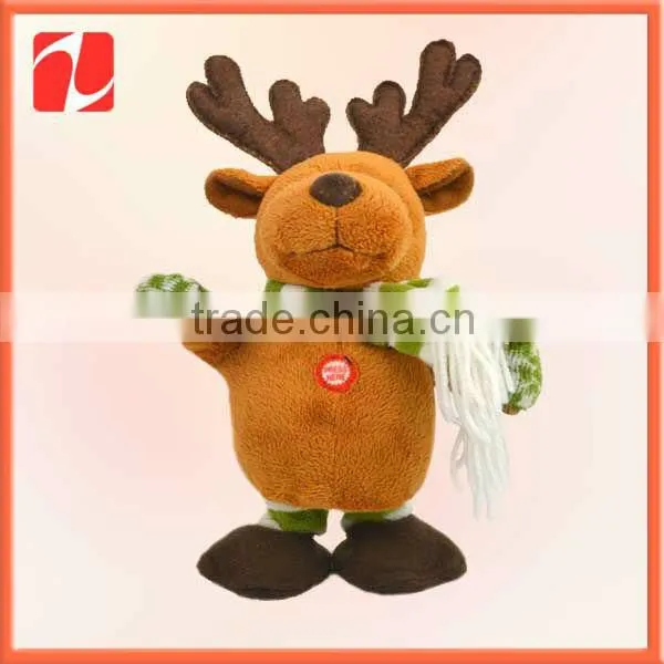 Factory direct sale Brown Plush Bear Toy with Scarf clothing