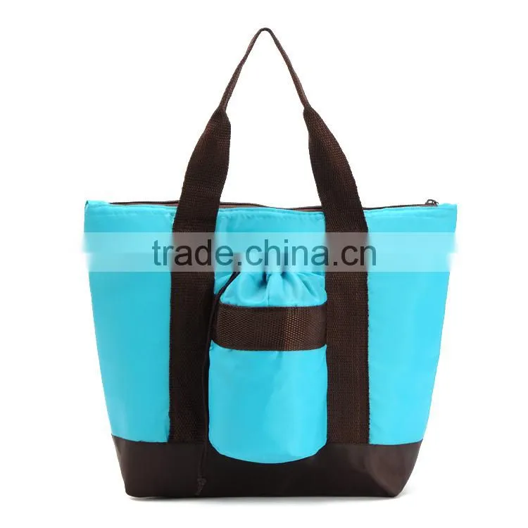 2015 new design 420D polyester PVC cooler tote lunch bag