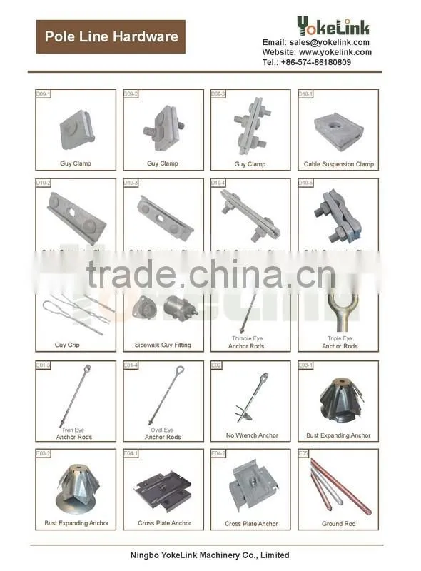 High strength Carbon steel I'' Structural electrical crossarm wood crossarm insulator pin for Cable Hardware