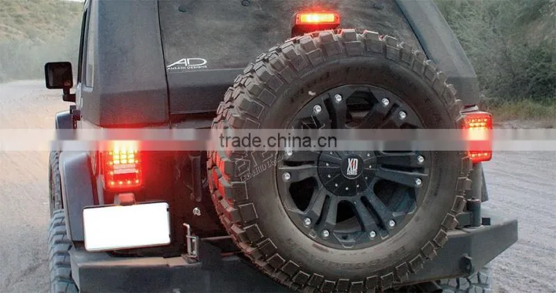 07-16 Jeep Wrangler JK led tail light 4x4 off-road running turn brake reverse rear lamp