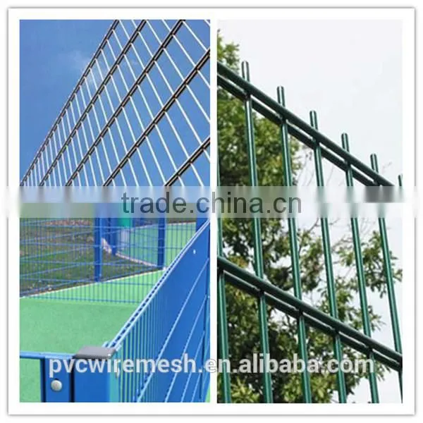 PE coated welded steel wire double wire fence