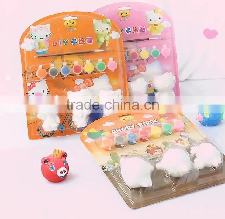 Non-toxic Gypsum graffiti toy with paint set for children