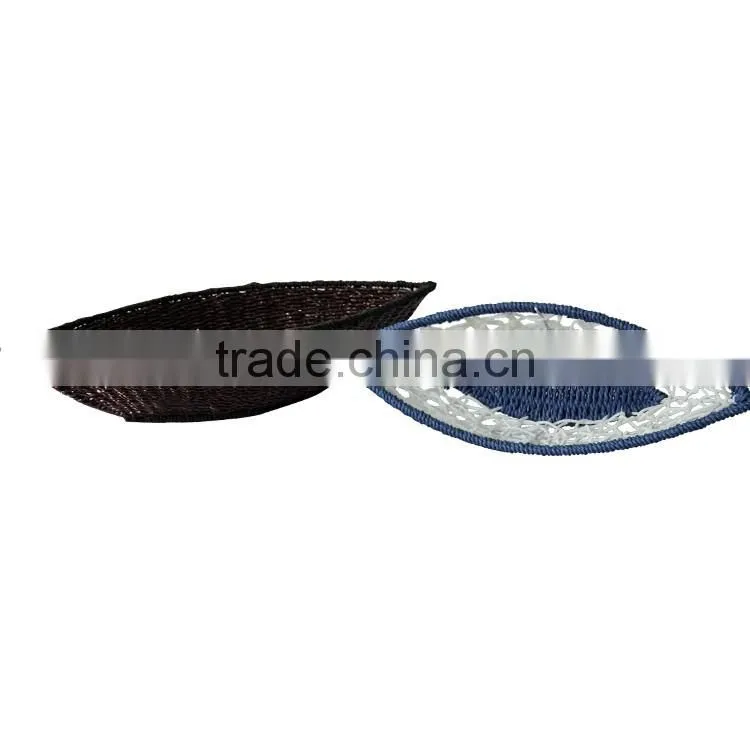 S.D Luxury leather gift packing basket for fruit, Festival gift basket