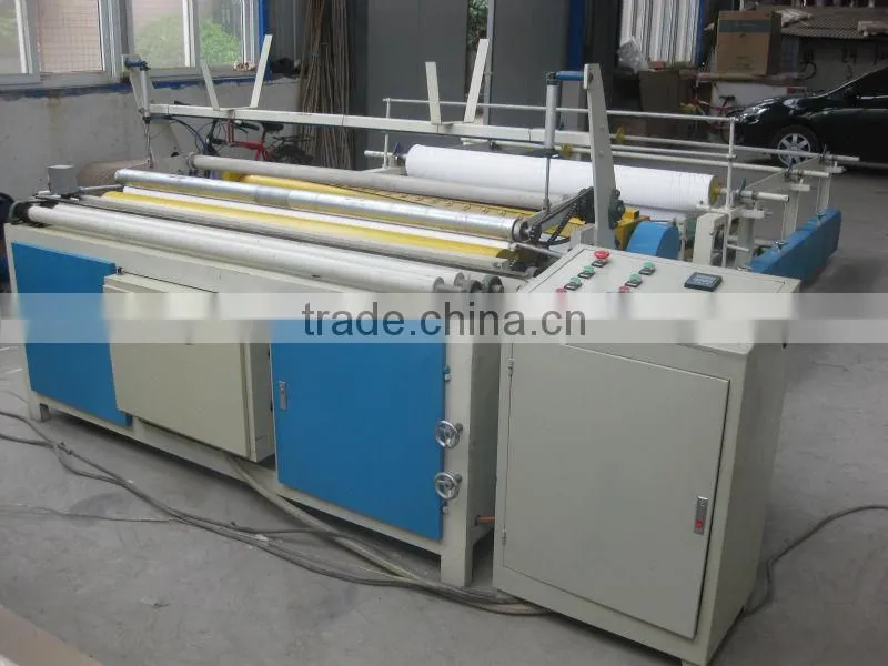 Tolet paper rewinder machine,rewinding with embossing part