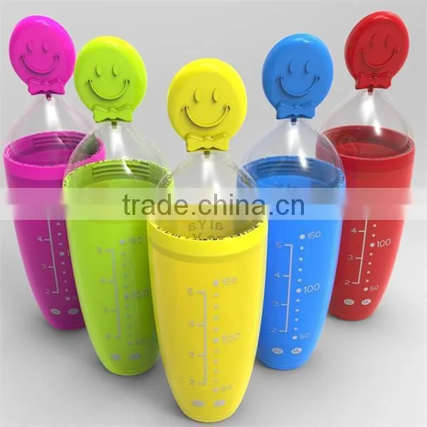 Eco-friendly food grade safe dispensing silicone baby feeder with custom made colors
