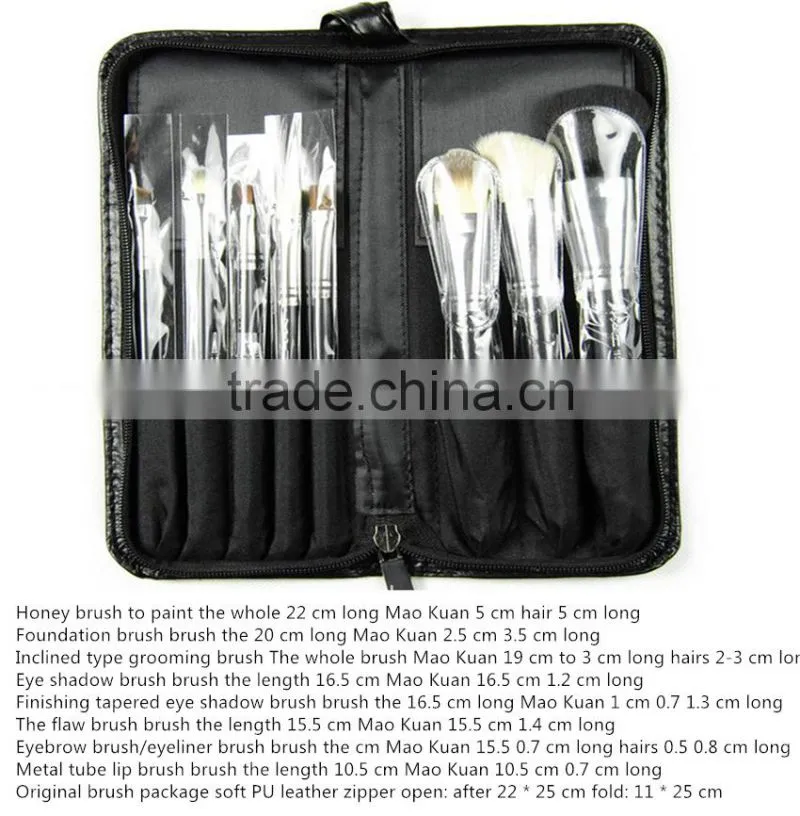 8 pcs professional popular makeup brushes cosmtic Beaty brush black set