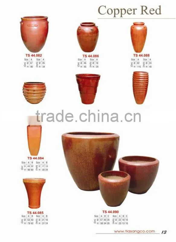 Vietnam copper red Ceramic flower pot