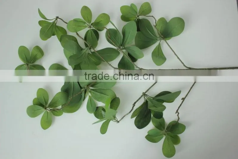 China indoor/outdoor fake leaf branch NEW design artificial mistletoe leaf brach