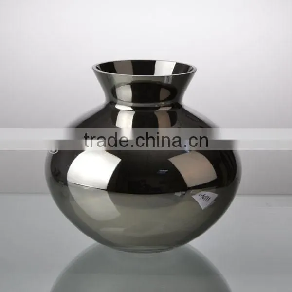2-tier hand made top grade home decor color electroplate glass vase style