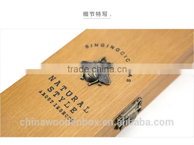 Small customized design wooden pencil box with logo