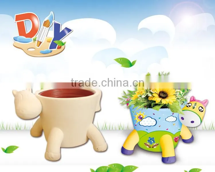 factory DIY Painting Flower pot Toys
