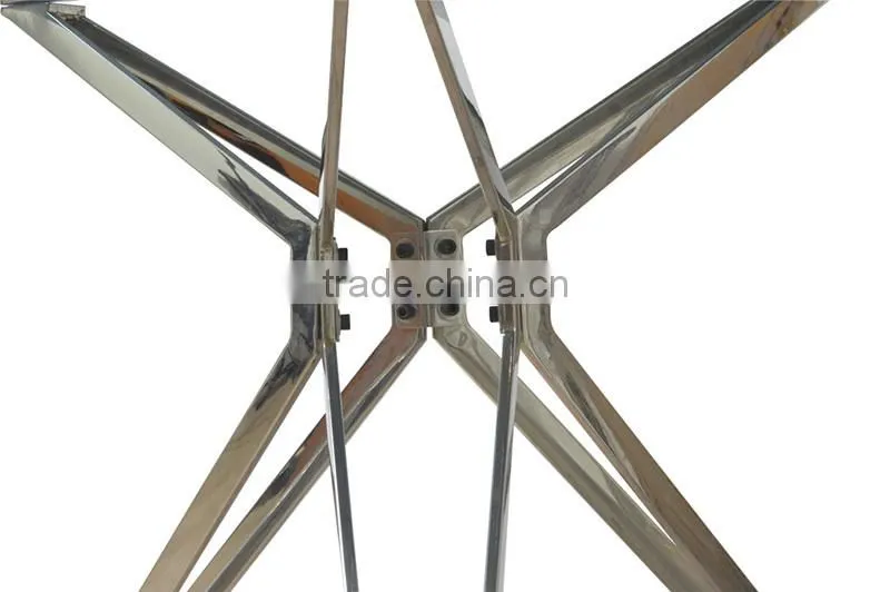 New model living room furniture,Stainless steel coffee table with tempered glass top