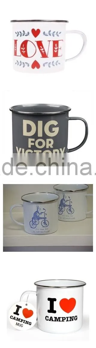 New design Enamel camping mug