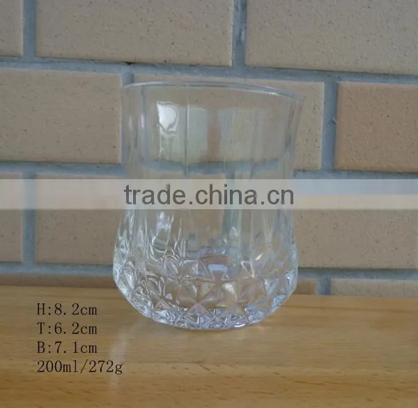diamond bottom glass juice cup