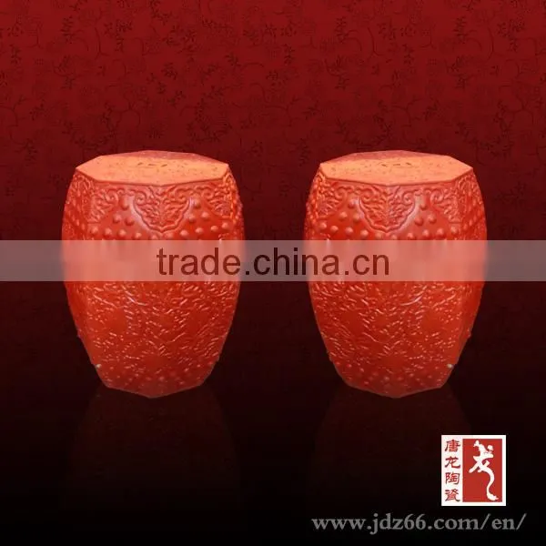 Newest Design for Ceramic Porcelain customized glazed stool