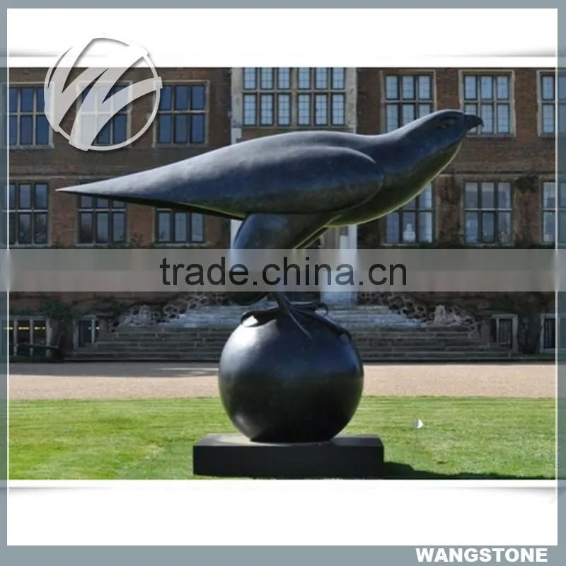 Home art decoration life size brass bird sculpture