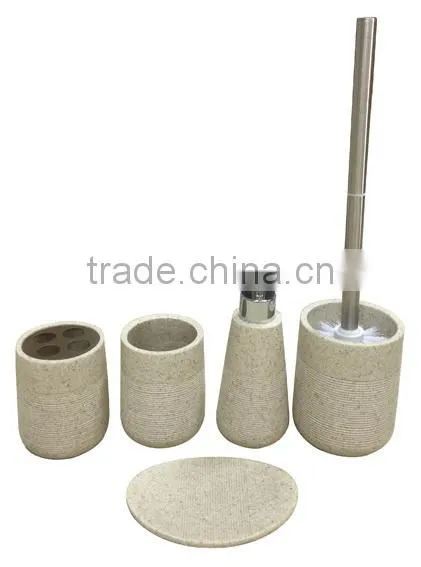 Bathroom set, set of SIX (BLACK)