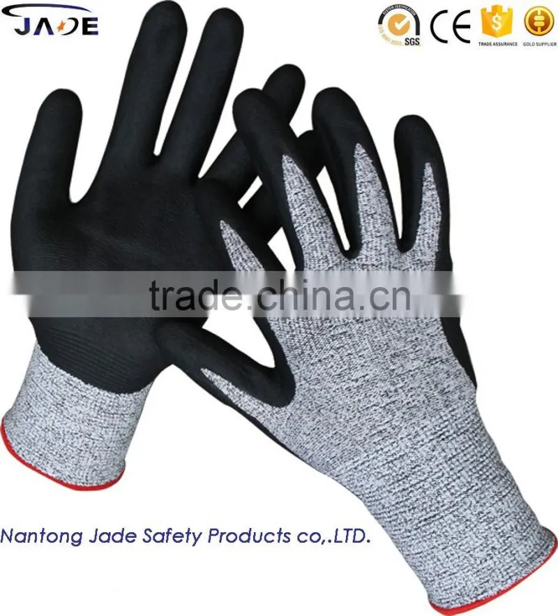 nitrile foam coated cut resistant gloves, EN 388