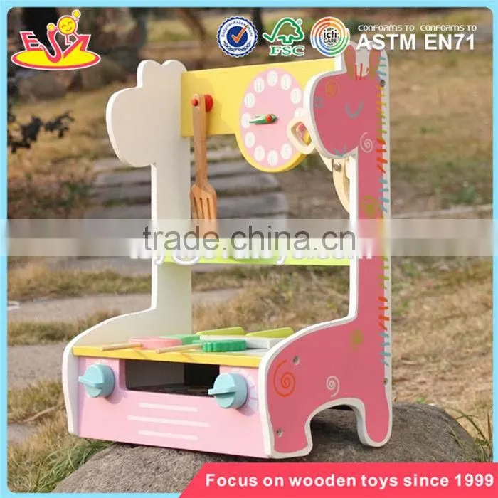 wholesale preschool kids play barbecue wooden toy bbq set new design girls wooden toy bbq set W10C302