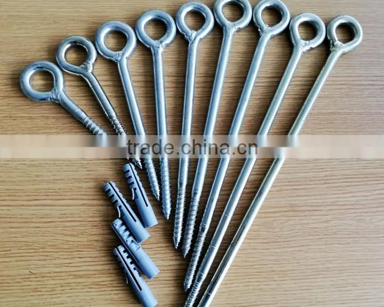 Steel eye screw hook