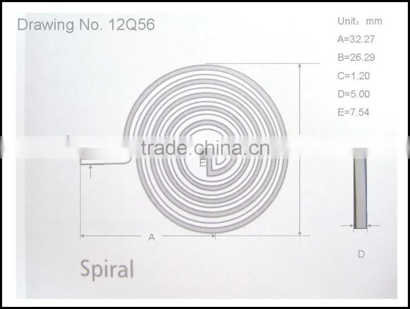 High Quality Thermostat Bimetallic Spring 12Q56