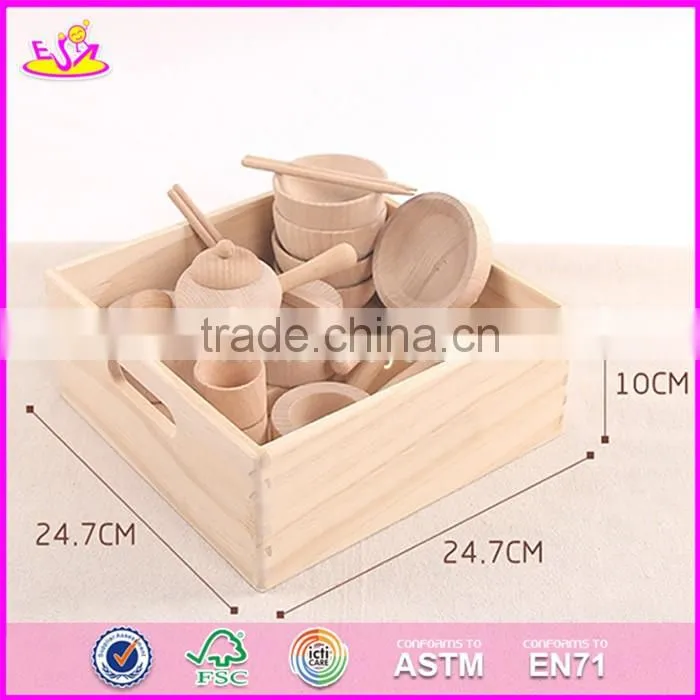 2017 New products children pretend play wooden cooking toys W10B179