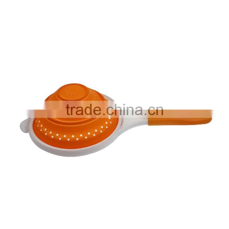multi-purpose silicone collapsible colander , drain strainer , folding strainer