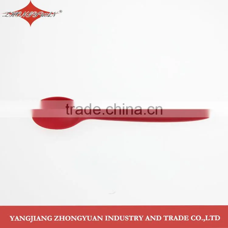 Exquisite silicone baby spoon with soft handle