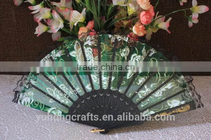 handmande rose pattern lace fan