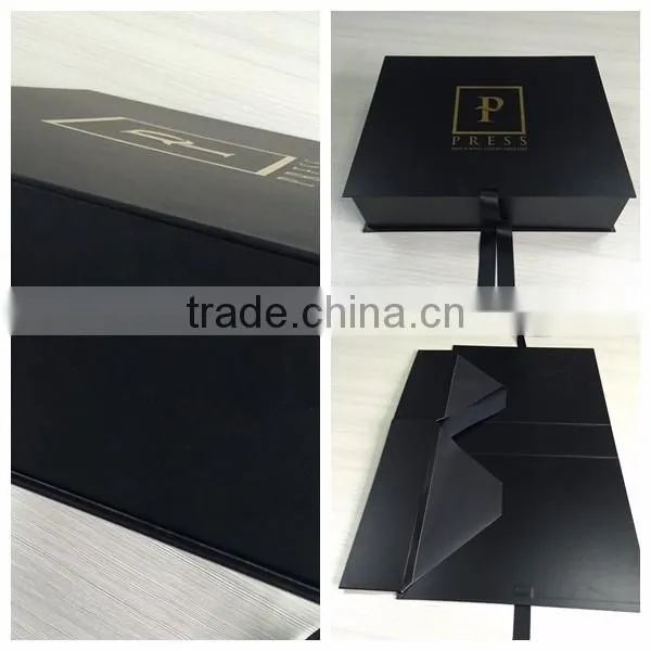 matt black paper custom hair extension boxes hair boxes