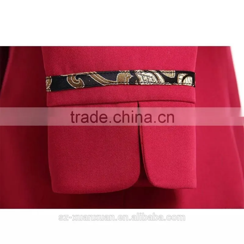 Popular design winter hotel long sleeve uniforms 2pcs for reception/ waiter/ waitress