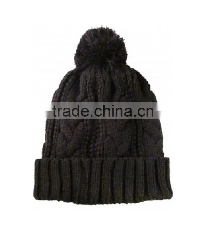 Wholesale Newest real fur pom beanie hat