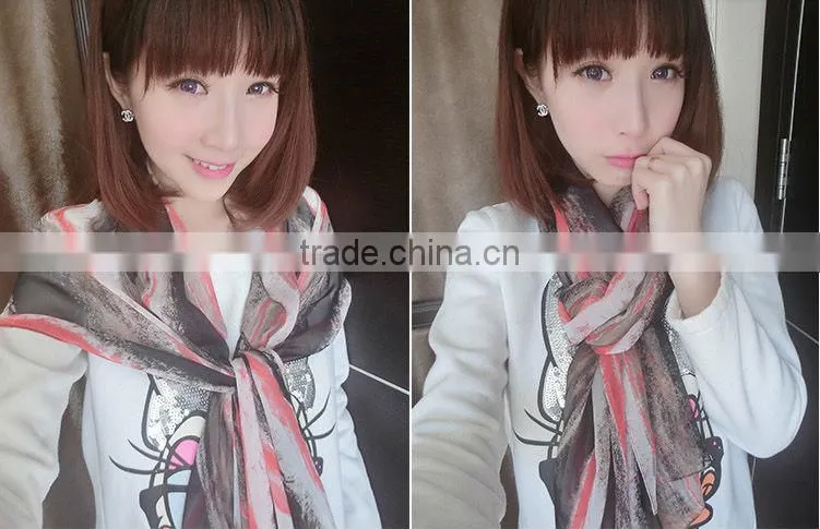 Embroidered silk style shawls simple